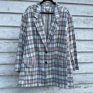 Women’s Plaided Blazer - Ava & Viv #1796 size 3